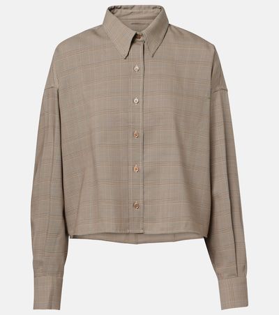 The Frankie Shop The Frankie Shop Arlen plaid wool-blend shirt
