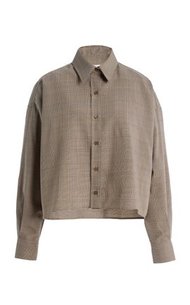 The Frankie Shop The Frankie Shop Arlen Plaid WoolBlend Boxy Shirt
