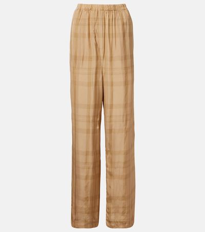 The Frankie Shop The Frankie Shop Baxter checked twill wide-leg pants