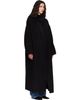 The Frankie Shop The Frankie Shop Black Leroy Funnel Neck Wool Coat - 2