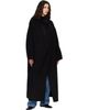 The Frankie Shop The Frankie Shop Black Leroy Funnel Neck Wool Coat - 4
