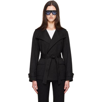 The Frankie Shop The Frankie Shop Black Tavea Belted Jacket