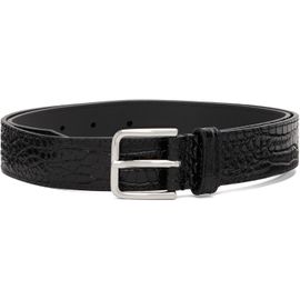 The Frankie Shop The Frankie Shop Black Toni Croc Patent Leather Belt