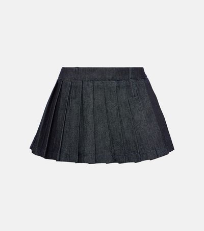 The Frankie Shop The Frankie Shop Blake pleated denim miniskirt