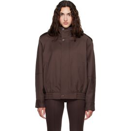 The Frankie Shop The Frankie Shop Brown Kelly Padded Bomber Jacket