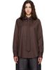 The Frankie Shop The Frankie Shop Brown Peri Tie Neck Shirt - 1
