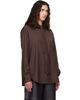 The Frankie Shop The Frankie Shop Brown Peri Tie Neck Shirt - 2