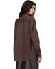 The Frankie Shop The Frankie Shop Brown Peri Tie Neck Shirt - 3