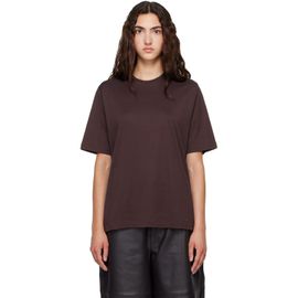The Frankie Shop The Frankie Shop Burgundy Harper Soft Organic T-shirt