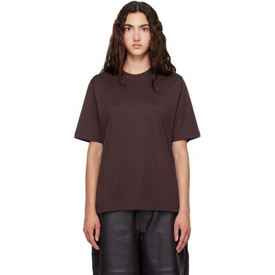 The Frankie Shop The Frankie Shop Burgundy Harper Soft Organic T-shirt