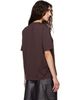 The Frankie Shop The Frankie Shop Burgundy Harper Soft Organic T-shirt - 3