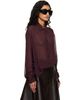 The Frankie Shop The Frankie Shop Burgundy Peri Georgette Shirt - 2