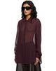The Frankie Shop The Frankie Shop Burgundy Peri Georgette Shirt - 4