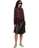 The Frankie Shop The Frankie Shop Burgundy Peri Georgette Shirt - 5
