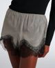 The Frankie Shop The Frankie Shop Dalia checked lace-trimmed satin shorts - 3