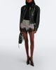 The Frankie Shop The Frankie Shop Dalia checked lace-trimmed satin shorts - 6