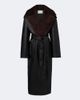 The Frankie Shop The Frankie Shop Edra shearling-trimmed wrap coat - 1
