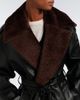 The Frankie Shop The Frankie Shop Edra shearling-trimmed wrap coat - 3