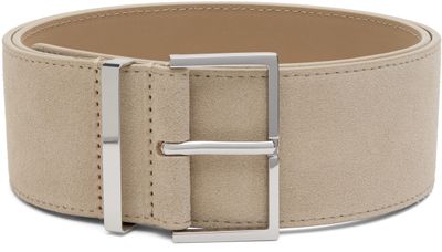 The Frankie Shop The Frankie Shop Gray Evro Suede Leather Belt