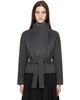 The Frankie Shop The Frankie Shop Grey Onelle Wool Reversible Short Coat - 1