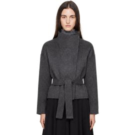 The Frankie Shop The Frankie Shop Grey Onelle Wool Reversible Short Coat