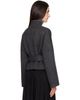 The Frankie Shop The Frankie Shop Grey Onelle Wool Reversible Short Coat - 3
