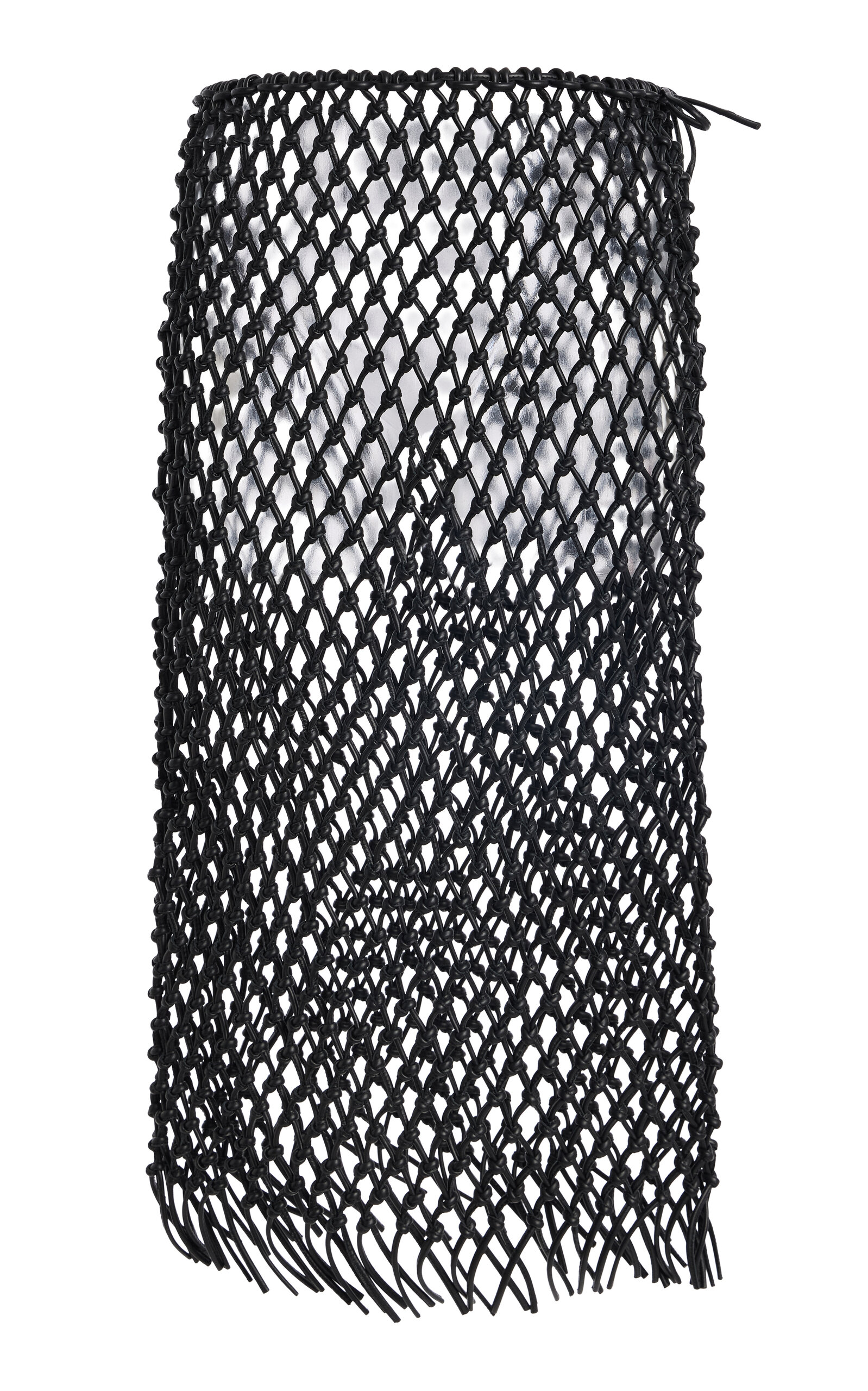The Frankie Shop The Frankie Shop Nelaya Leather Macrame Skirt