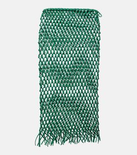 The Frankie Shop The Frankie Shop Nelaya macramÃ© leather midi skirt