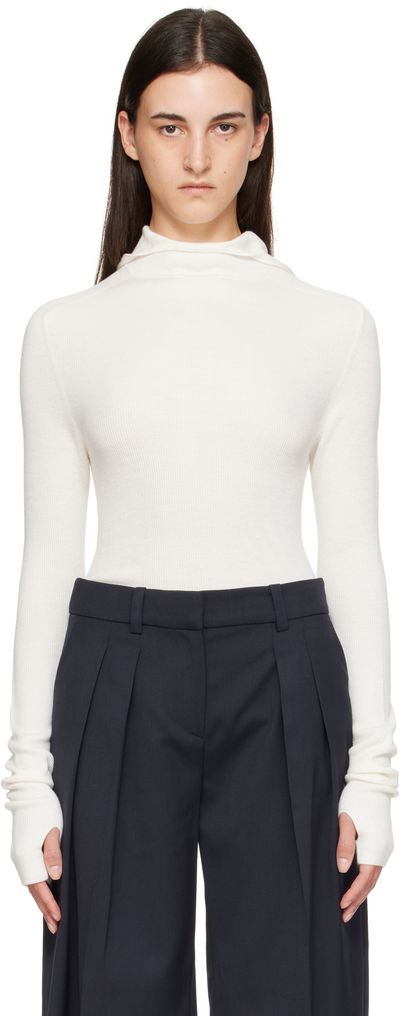The Frankie Shop The Frankie Shop Off-White Danae Knit Hoodie