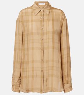 The Frankie Shop The Frankie Shop Peri checked twill shirt