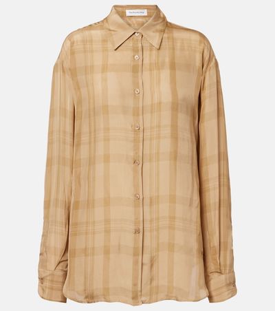 The Frankie Shop The Frankie Shop Peri checked twill shirt