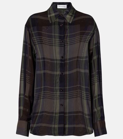 The Frankie Shop The Frankie Shop Peri sheer plaid shirt