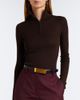 The Frankie Shop The Frankie Shop Sade ribbed-knit wool and silk half-zip sweater - 2