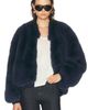 The Frankie Shop The Frankie Shop Senna Faux Fur Collarless Jacket - 2
