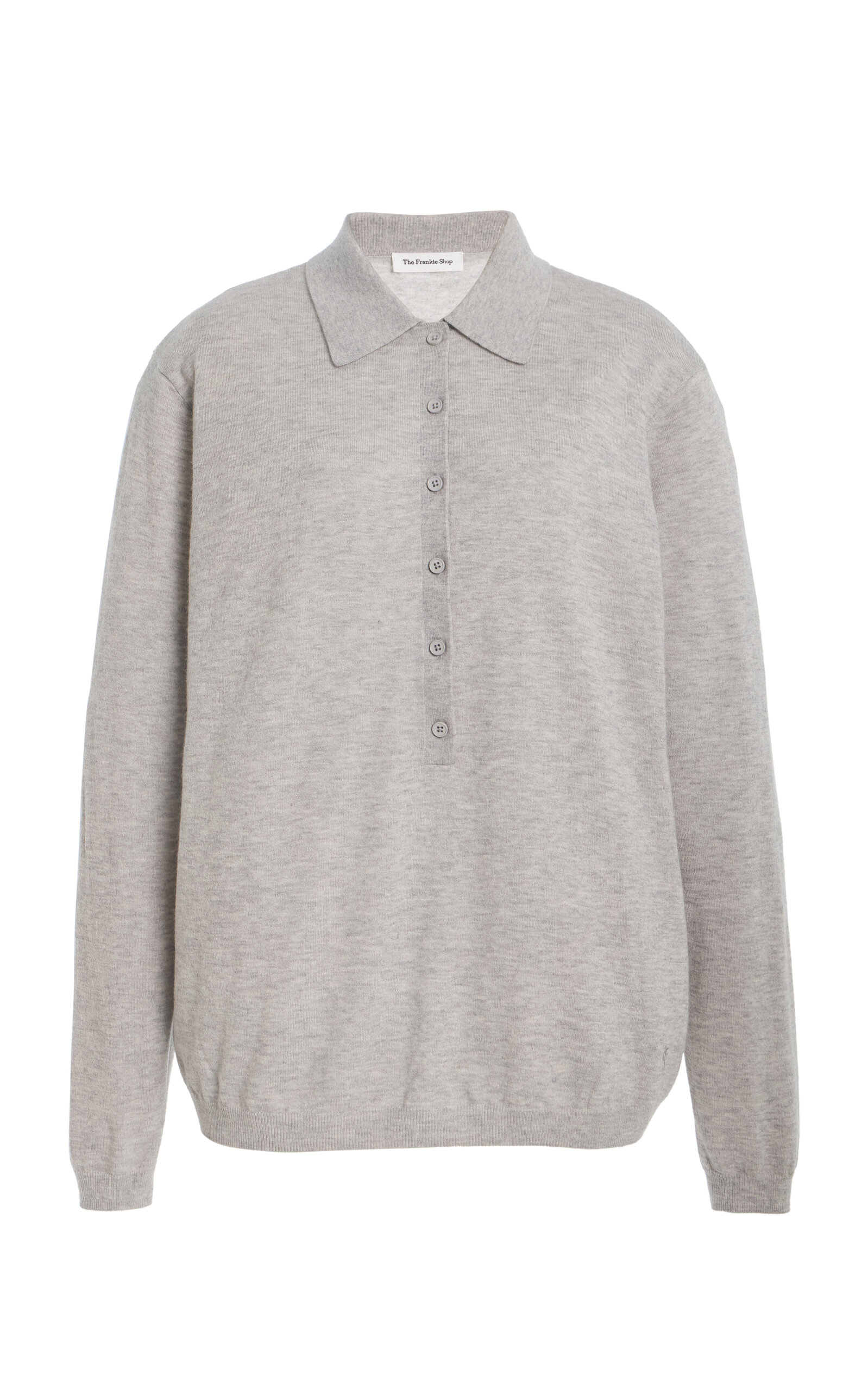 The Frankie Shop The Frankie Shop Tala Knit WoolBlend Polo Shirt
