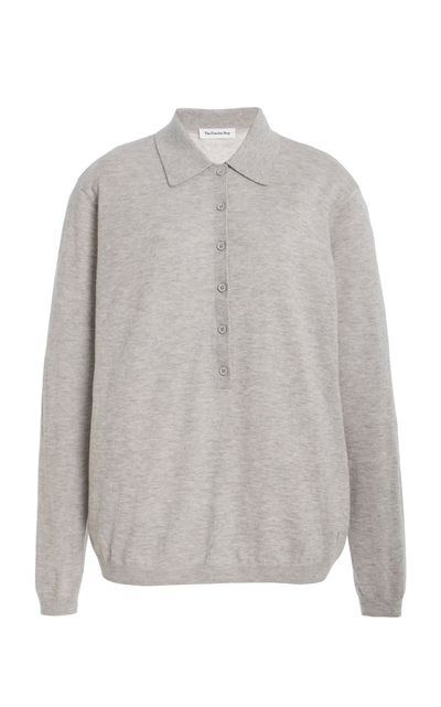 The Frankie Shop The Frankie Shop Tala Knit WoolBlend Polo Shirt