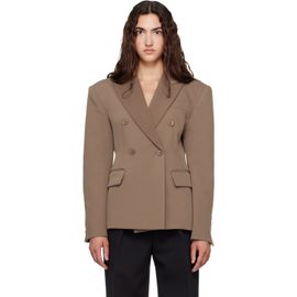 The Frankie Shop The Frankie Shop Taupe Doyer Cinched Blazer