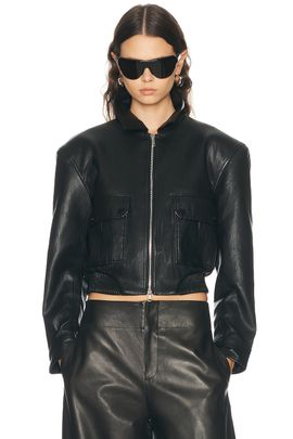 The Frankie Shop The Frankie Shop Val Faux Leather Padded Jacket