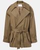 The Frankie Shop The Frankie Shop Zurich oversized cotton cropped trench coat - 1