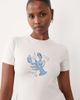 The Frolic The Frolic cotton rich exclusive lobster front graphic baby tee in white - 1