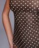 The Frolic The Frolic exclusive bandeau scallop trim swimsuit in chocolate polka dots-Brown - 2