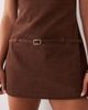 The Frolic The Frolic exclusive belt detail suede look mini shift dress in brown - 3