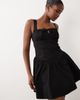 The Frolic The Frolic exclusive bengaline tie front detail skater mini dress in black - 2