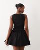 The Frolic The Frolic exclusive bengaline tie front detail skater mini dress in black - 4