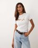 The Frolic The Frolic exclusive bikini graphic front baby tee in white - 2