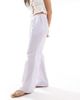 The Frolic The Frolic exclusive boxer waistband wide leg textured beach pants in pink and blue stripe-Multi - 4