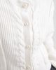 The Frolic The Frolic exclusive cable knit faux pearl button up scallop trim cardigan in cream-White - 3