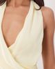 The Frolic The Frolic exclusive chiffon halter tie neck side detail top in lemon - part of a set-Yellow - 3