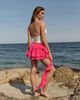 The Frolic The Frolic exclusive chiffon sheer tiered drape detail mini skirt in pink - 3