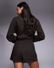The Frolic The Frolic exclusive contains linen elastic waist pull on beach shorts in chocolate - part of a set-Brown - 2